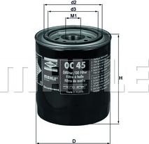 MAHLE OC 45 - Масляний фільтр autozip.com.ua