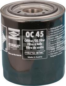 MAHLE OC 45 - Масляний фільтр autozip.com.ua