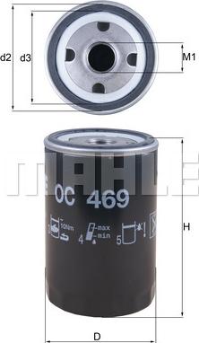 MAHLE OC 469 - Масляний фільтр autozip.com.ua