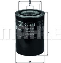 MAHLE OC 486 - Масляний фільтр autozip.com.ua