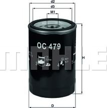 MAHLE OC 479 - Масляний фільтр autozip.com.ua