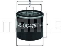 MAHLE OC 475 - Масляний фільтр autozip.com.ua