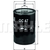 MAHLE OC 47 OF - Масляний фільтр autozip.com.ua