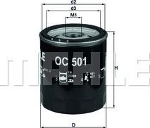 MAHLE OC 501 - Масляний фільтр autozip.com.ua