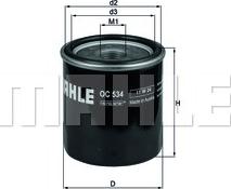 MAHLE OC 534 - Масляний фільтр autozip.com.ua