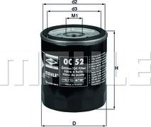MAHLE OC 52 - Масляний фільтр autozip.com.ua