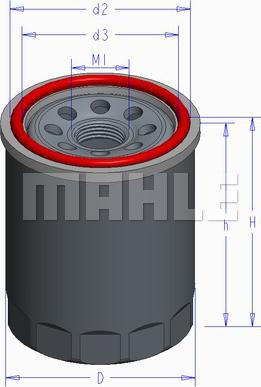 MAHLE OC 576 - Масляний фільтр autozip.com.ua