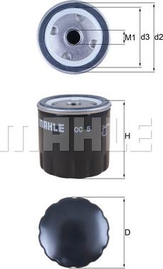 MAHLE OC 5 - Масляний фільтр autozip.com.ua