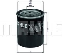 MAHLE OC 617 - Масляний фільтр autozip.com.ua