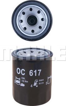 MAHLE OC 617 - Масляний фільтр autozip.com.ua