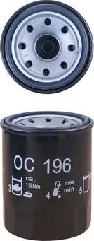 MAHLE OC 196 - Масляний фільтр autozip.com.ua