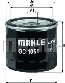 MAHLE OC 1051 - Масляний фільтр autozip.com.ua