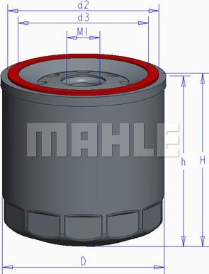 MAHLE OC 1196 - Масляний фільтр autozip.com.ua