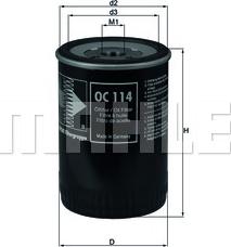 MAHLE OC 114 - Масляний фільтр autozip.com.ua