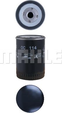 MAHLE OC 114 - Масляний фільтр autozip.com.ua