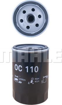 MAHLE OC 110 - Масляний фільтр autozip.com.ua