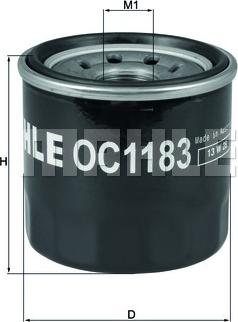 MAHLE OC 1183 - Масляний фільтр autozip.com.ua