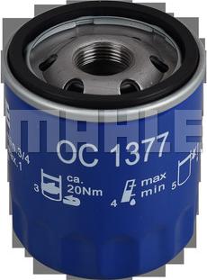 MAHLE OC 1377 - Масляний фільтр autozip.com.ua