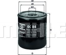 MAHLE OC 84 - Масляний фільтр autozip.com.ua
