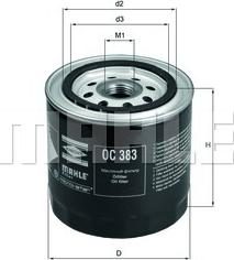 MAHLE OC 383 - Масляний фільтр autozip.com.ua