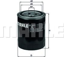 MAHLE OC 331/1 - Масляний фільтр autozip.com.ua