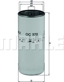 MAHLE OC 370 - Масляний фільтр autozip.com.ua