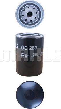MAHLE OC 257 - Масляний фільтр autozip.com.ua