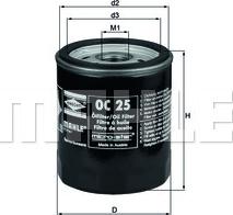 MAHLE OC 25 - Масляний фільтр autozip.com.ua