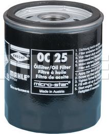 MAHLE OC 25 - Масляний фільтр autozip.com.ua