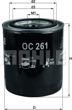 MAHLE OC 26/1 - Масляний фільтр autozip.com.ua