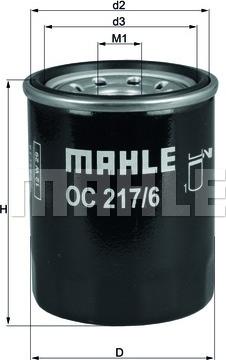 MAHLE OC 217/6 - Масляний фільтр autozip.com.ua