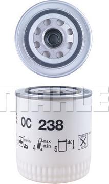 MAHLE OC 238 - Масляний фільтр autozip.com.ua
