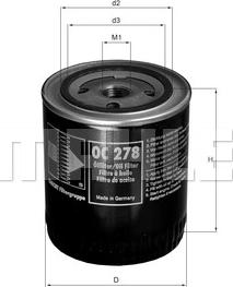 MAHLE OC 278 - Масляний фільтр autozip.com.ua