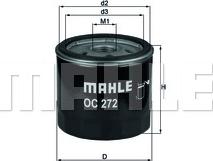 MAHLE OC 272 - Масляний фільтр autozip.com.ua