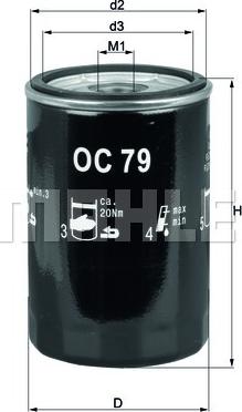 MAHLE OC 79 - Масляний фільтр autozip.com.ua