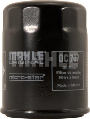 MAHLE OC 707 - Масляний фільтр autozip.com.ua