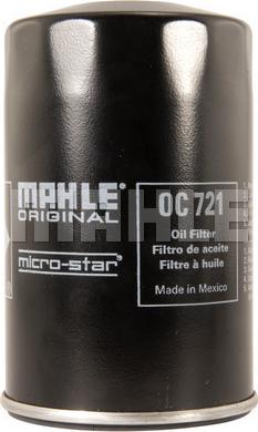 MAHLE OC 721 - Масляний фільтр autozip.com.ua