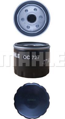 MAHLE OC 727 - Масляний фільтр autozip.com.ua
