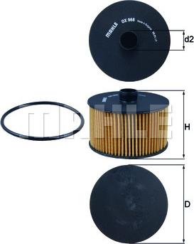 MAHLE OX 968D - Масляний фільтр autozip.com.ua