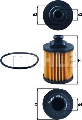 MAHLE OX 418D - Масляний фільтр autozip.com.ua
