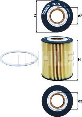 MAHLE OX 433D - Масляний фільтр autozip.com.ua