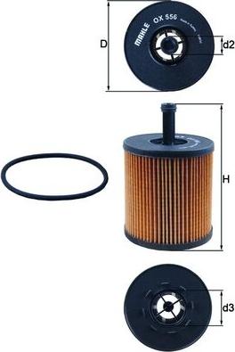 MAHLE OX 556D - Масляний фільтр autozip.com.ua
