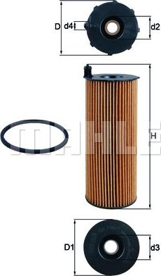 MAHLE OX 196/1D - Масляний фільтр autozip.com.ua