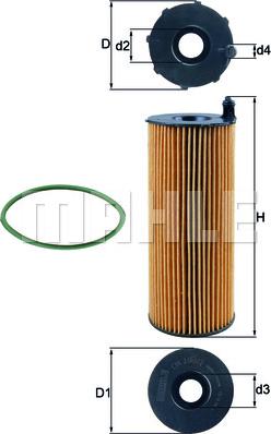 MAHLE OX 196/3D - Масляний фільтр autozip.com.ua