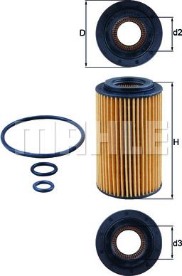 MAHLE OX 153/7D2 - Масляний фільтр autozip.com.ua