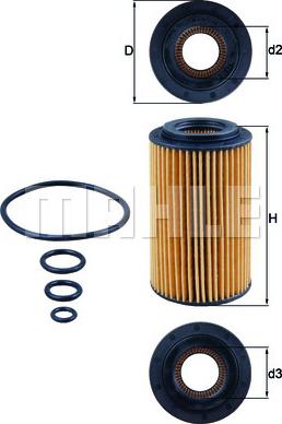 MAHLE OX 153/7D - Масляний фільтр autozip.com.ua