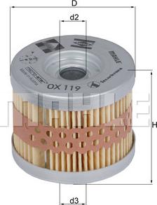 MAHLE OX 119 - Масляний фільтр autozip.com.ua