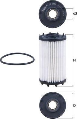 MAHLE OX 1184D - Масляний фільтр autozip.com.ua