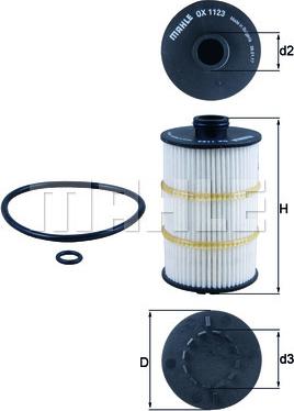 MAHLE OX 1123D - Масляний фільтр autozip.com.ua