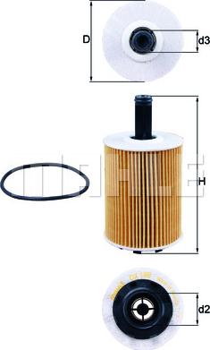 MAHLE OX 188D - Масляний фільтр autozip.com.ua